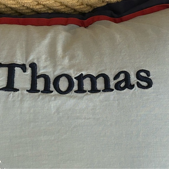 Pottery Barn Kids Baseball Themed “Thomas” Pillow, 100% Cotton - Picture 2 of 6